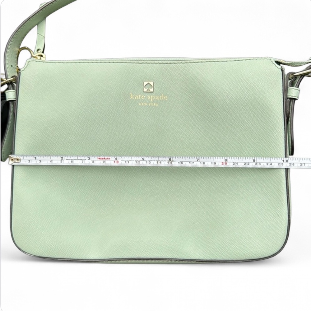 Kate Spade with free bag charm leather mint green crossbody bag shoulder tiffany - Picture 7 of 8